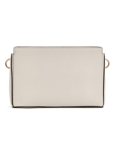 Guess Ivory Solid Meridian Top Zip Crossbody Bag