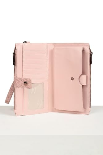 Van Heusen Women Peach Print Casual Wallets