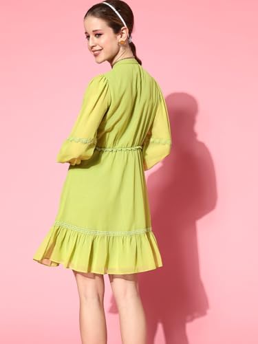 Green Lace Detail Dress