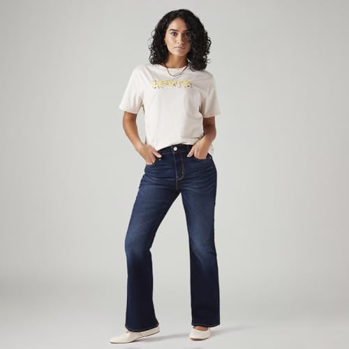 Levi's Women's 726 Dark Indigo Flared Fit High-Rise Jeans