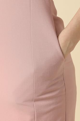 Women Pink Solid Formal Dress