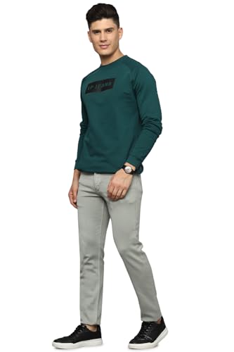 Louis Philippe Men Casual Green Graphic Print Sweatshirt