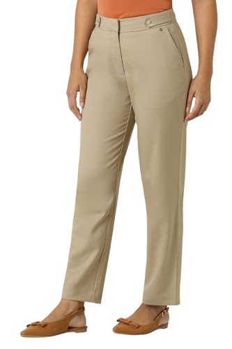 Van Heusen Women's Regular Casual Pants (VWTFFRGF723046_Khaki