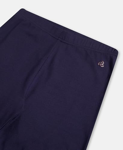 Jockey AW87 Women's Super Combed Cotton Elastane Stretch Leggings with Ultrasoft Waistband_Blue_L