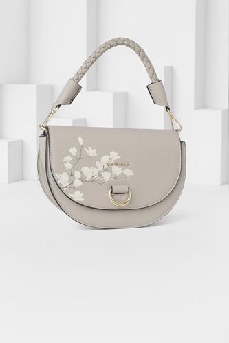 Women Grey Print Casual Handbag