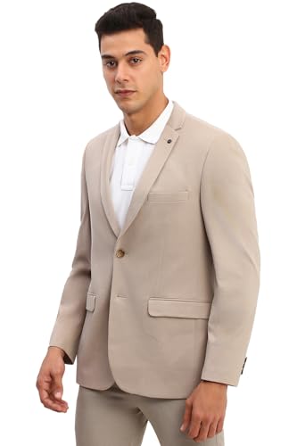 Allen Solly Men's Blazer (ASBZMUJFR88288_Beige
