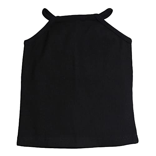 Hopscotch Girls Cotton Solid T-shirt and Skirt Set In Black Color For Ages 3-4 Years (JIG-3082399)