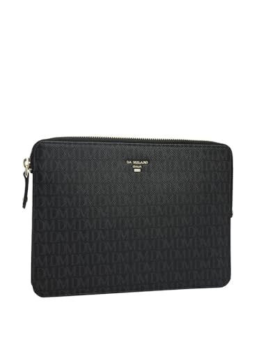 Da Milano Genuine Leather Black Multi Pouch (10017C)