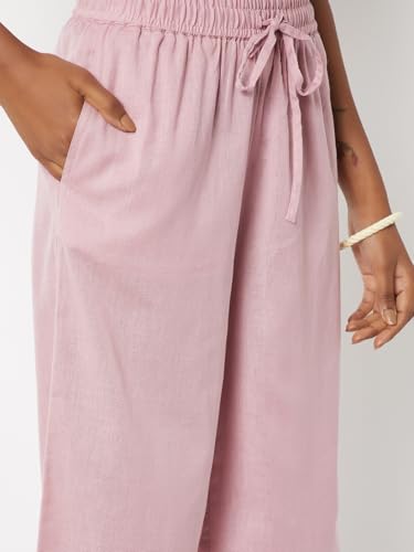 Max Women Lace Hem Palazzos (Purple_M)