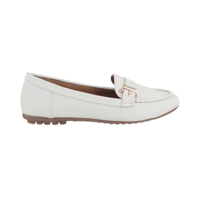 tresmode Sativa White Women's Casual Loafers in Size 3 UK / 36 EU