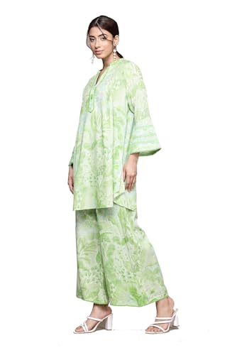 Aarke Ritu Kumar Apple Green Ophellia Kurti with Palazzo Co-Ord Set