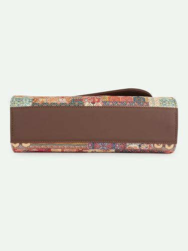 ZOUK Rhea Kapoor Baguette for Women | Shoulder Bag with Golden Chain | Stylish Baguette Purse for Brunch & Casual Outings | Elegant Sling Bag for Women | Kutch Gamthi