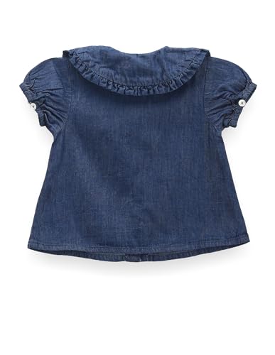 U.S. POLO ASSN. Girls Classic Peter Pan Collar Top Indigo