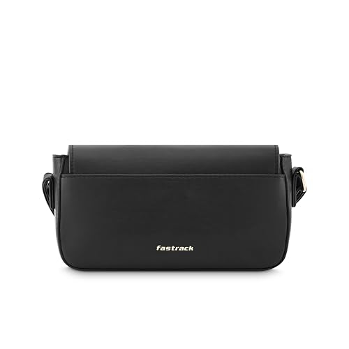 Fastrack Chic Casual Sling Bag for Women | Semi PU Handbag with Top Zipper & Buckle Flap | Stylish Crossbody with Adjustable Sling Strap for Casual & Party Use