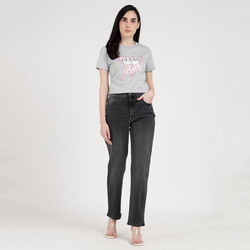 GUESS Tourmaline Mid Solid High Rise Jeans Black