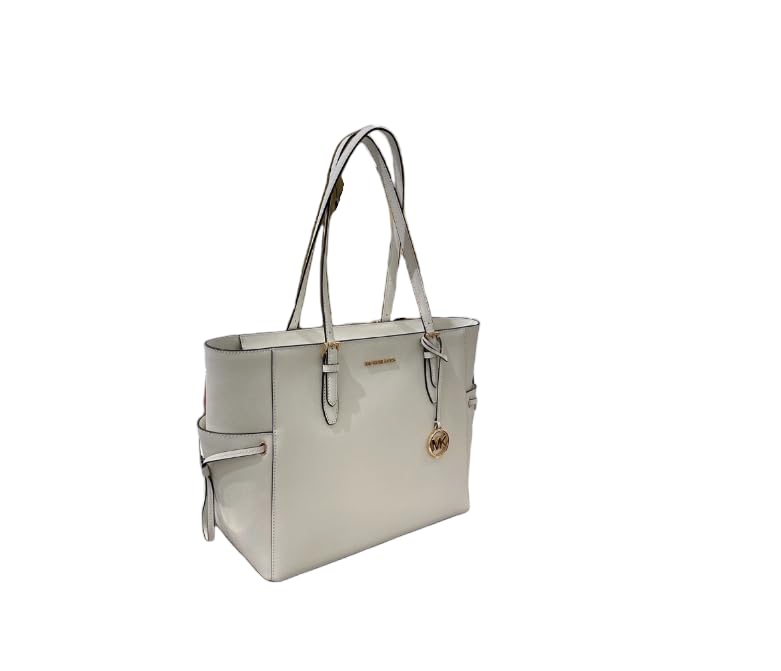 MICHAEL Michael Kors Womens Gilly Large Jet Set Drawstring Top Zip Travel Tote (Optic White), Optic White