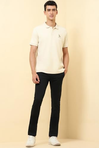 Men Black Solid Casual Trousers
