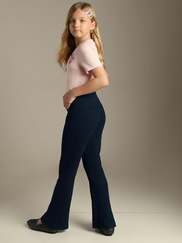 VERO MODA Girl Mid Rise Flared Navy Blue Pants