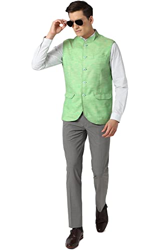 Peter England Men's A-Line Coat (PINJOTLFO65141_Light Green_XL)