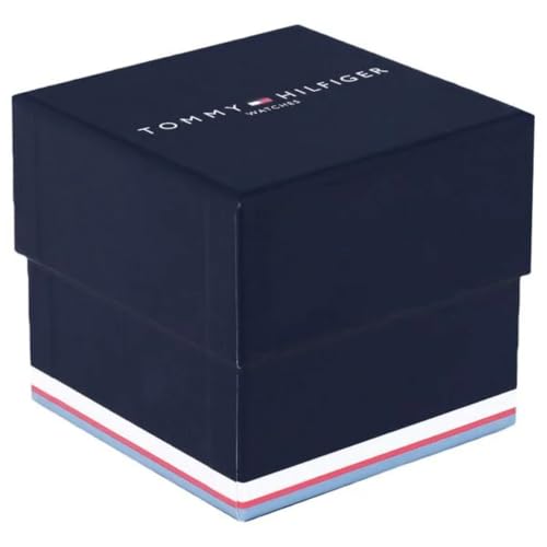 Tommy Hilfiger Analog Black Dial Leather Strap Watch for Men