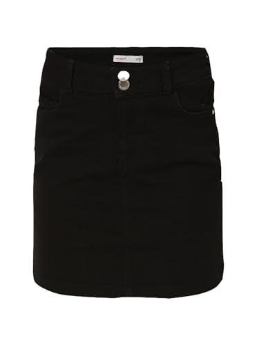 VERO MODA Girls Solid Cotton Thigh Length Black Straight Skirt