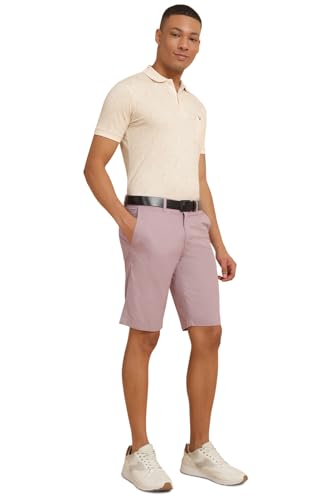 Allen Solly Men Pink Solid Slim Fit Shorts