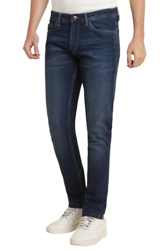 Allen Solly Men's Skinny Jeans (ALDNASKFL80725_Navy