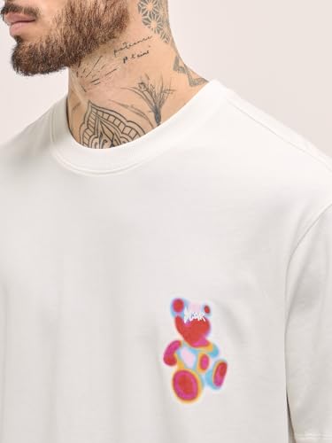 THE BEAR HOUSE Men's Geometric Oversized Fit T-Shirt