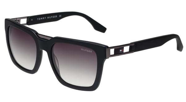 Tommy Hilfiger Matte Black Square Sunglasses