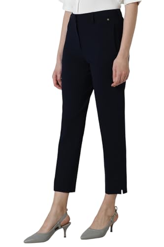 Van Heusen Women's Slim Casual Pants (VWTFFTRF251424_Navy