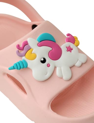Yellow Bee Cute Unicorn Design Sandals For Girls - Pink,5C,2-2.5 Years