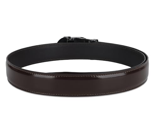 LOUIS STITCH Premium VT Leather Men's Auto Lock Belt | No Holes Belts for Men | Leather Belt for Gents (LSBE-SY-ALBB32-ALGB)