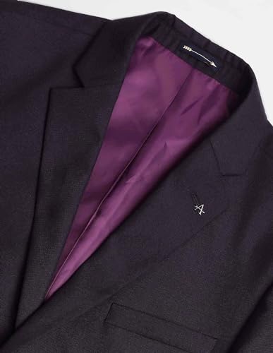 Arrow Men's Polyester Single Breasted Business Suit Pants Set (8905951326921_Wine