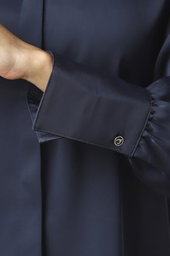 Women Navy Solid Long Sleeves Shirt