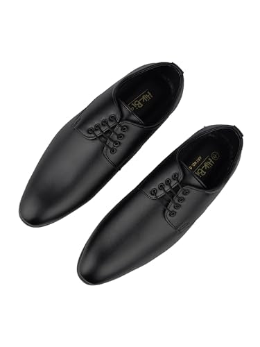 HIKBI Leather Formal Office Shoes Formal Shoes for Men (Numeric_10) Black