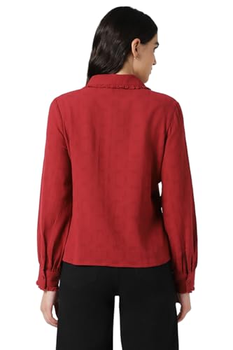 Van Heusen Women's Regular Fit Shirt (Red)