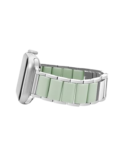Anne Klein Silicone Fashion Bracelet for Apple Watch, Secure, Adjustable, Apple Watch Replacement Band, Fits Most Wrists, Green