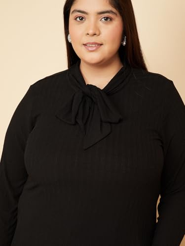 Max Women Knit Blouse (Black_3XL)