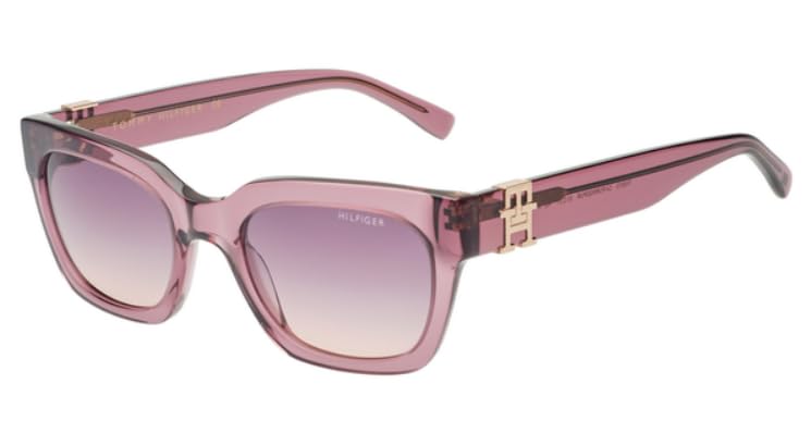 Tommy Hilfiger Women's Transparent Purple Gold Sunglasses TH2673 C4
