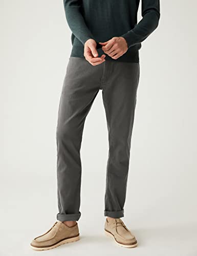 Marks & Spencer Men's Slim Jeans (60580368008_Dark Charcoal