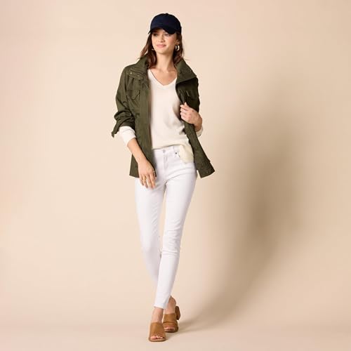 Amazon Essentials Women's Skinny Jean Pant, White, 6 Short