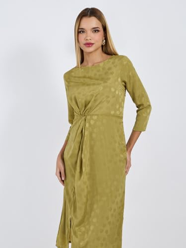 Styli Women Sheath Midi Dress |Perfect for Casual & Semi-Formal Occasions Yellow