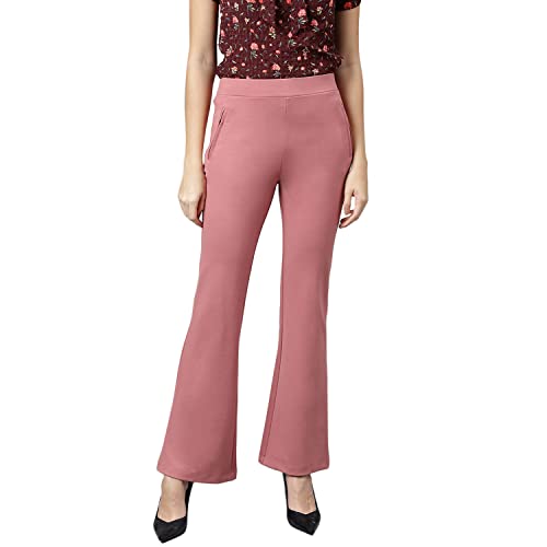 Latin Quarters Women's Pink Solid Jegging