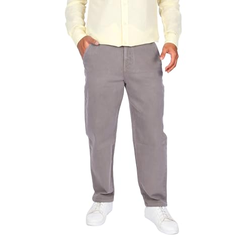 Wrangler Men Grey Loose Fit Low Rise Jeans