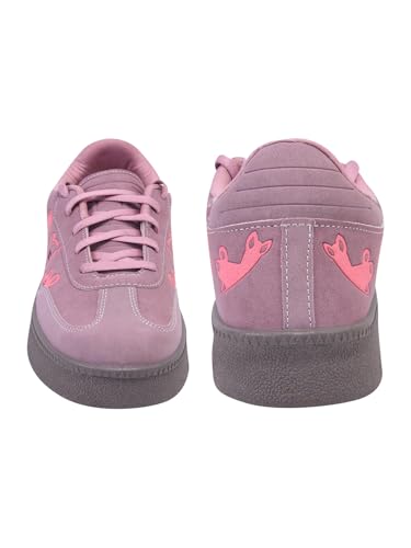 Shoetopia Women’s Peach Casual Sneakers | Lace-Up Low-Top Shoes with Cushioned Sole | Trendy Daily Footwear Walking Shoes EU39