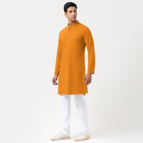 Men's Full Sleeve Knee Length Slim Fit Kurta