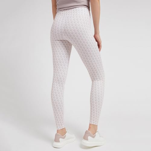 GUESS Beige Polyester Blend Printed Leggings