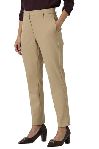 Van Heusen Women's Regular Casual Pants (VWTFFRGPV68610_Beige