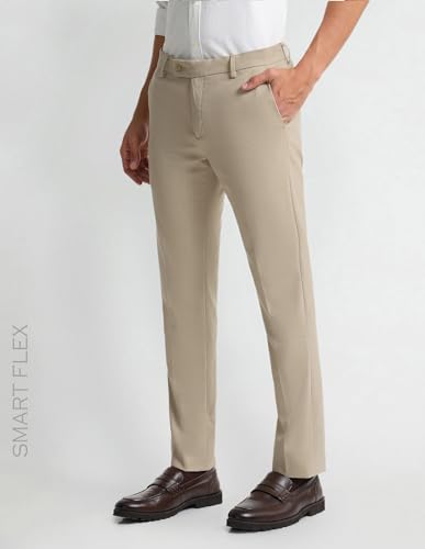 Arrow Men's Slim Pants (ARAHTR2062_Beige