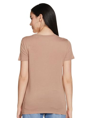 GUESS Women's Regular Fit T-Shirt (W3BI62K9SN1G1DQ_Wet Sand M)